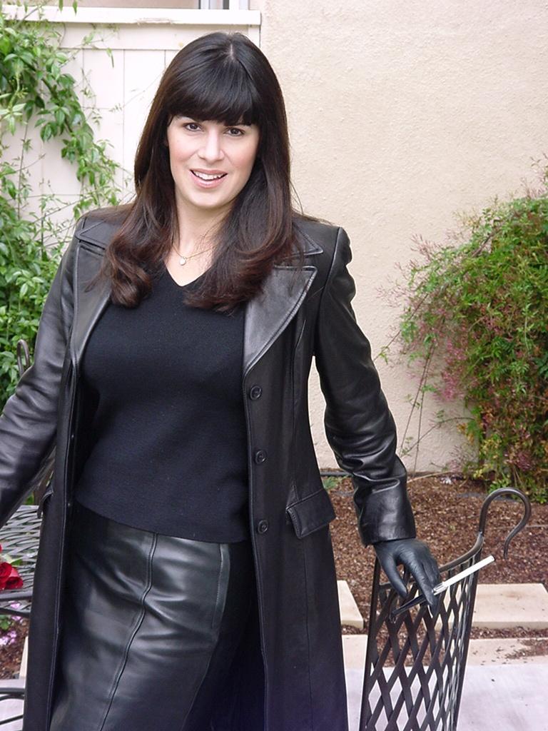 best of Wife leather porn coat